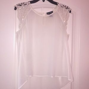 Sheer white blouse